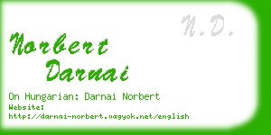 norbert darnai business card